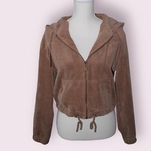 Ashley by 26 international utility collection brown ribbed jacket